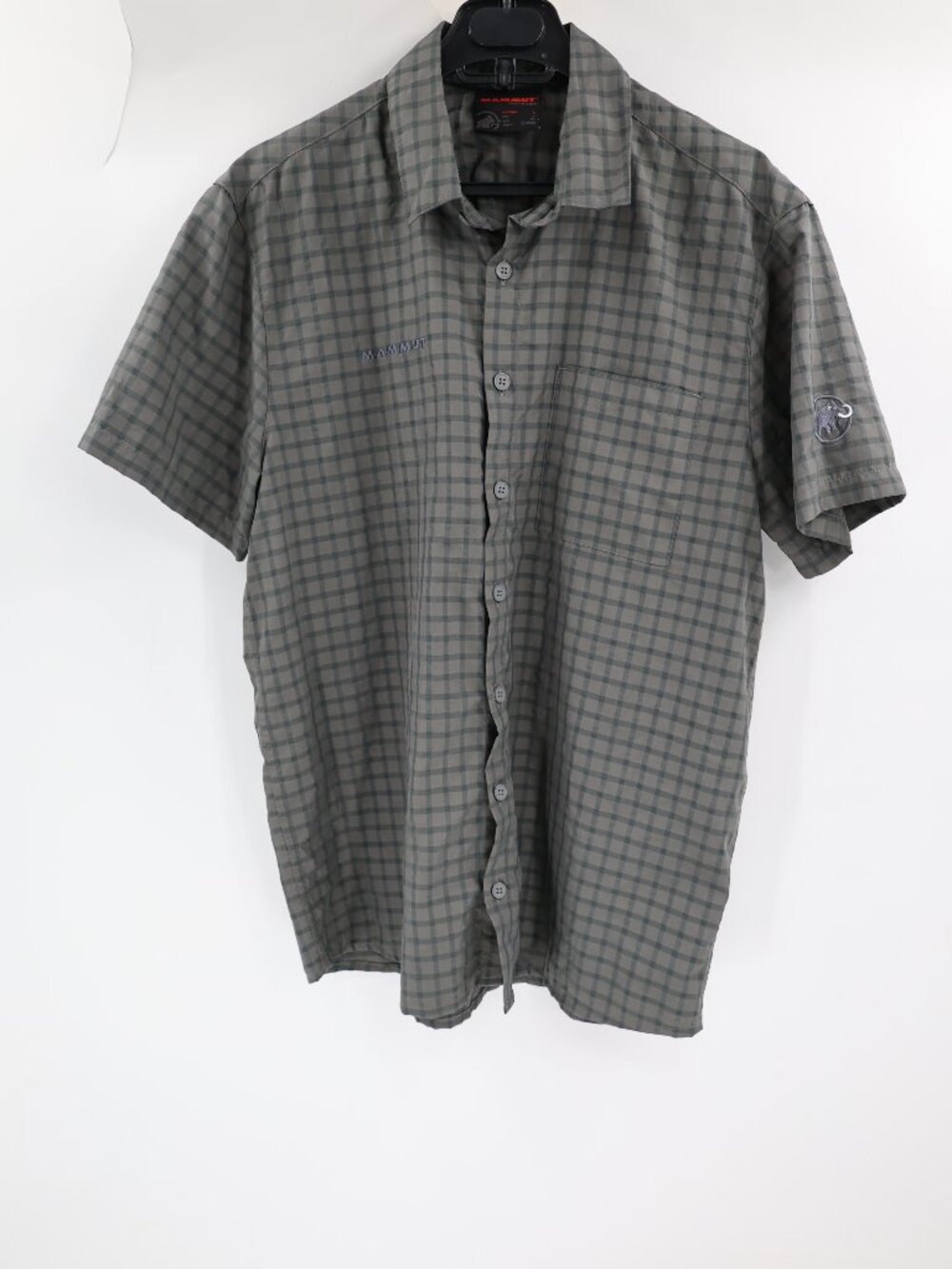 Mammut Lenni Shirt Men's Large short Sleeve Button Up Lightweight Hiking check